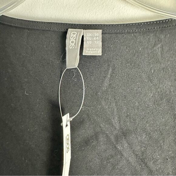 ASOS Design Bodysuit Top Corset Sweetheart Neck Mesh Black Long Sleeve Bustier - Picture 7 of 10